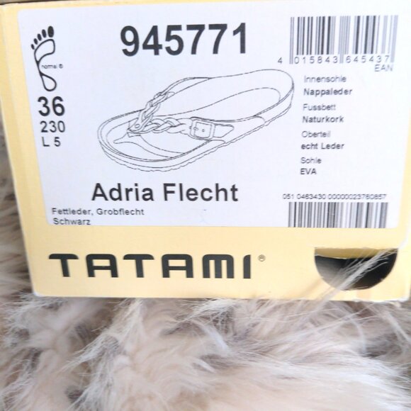 BIRKENSTOCK TATAMI ADRIA FLECHT BLACK LEATHER 36 NIB - Picture 6 of 7